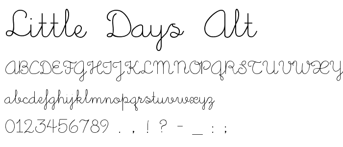 Little Days Alt font